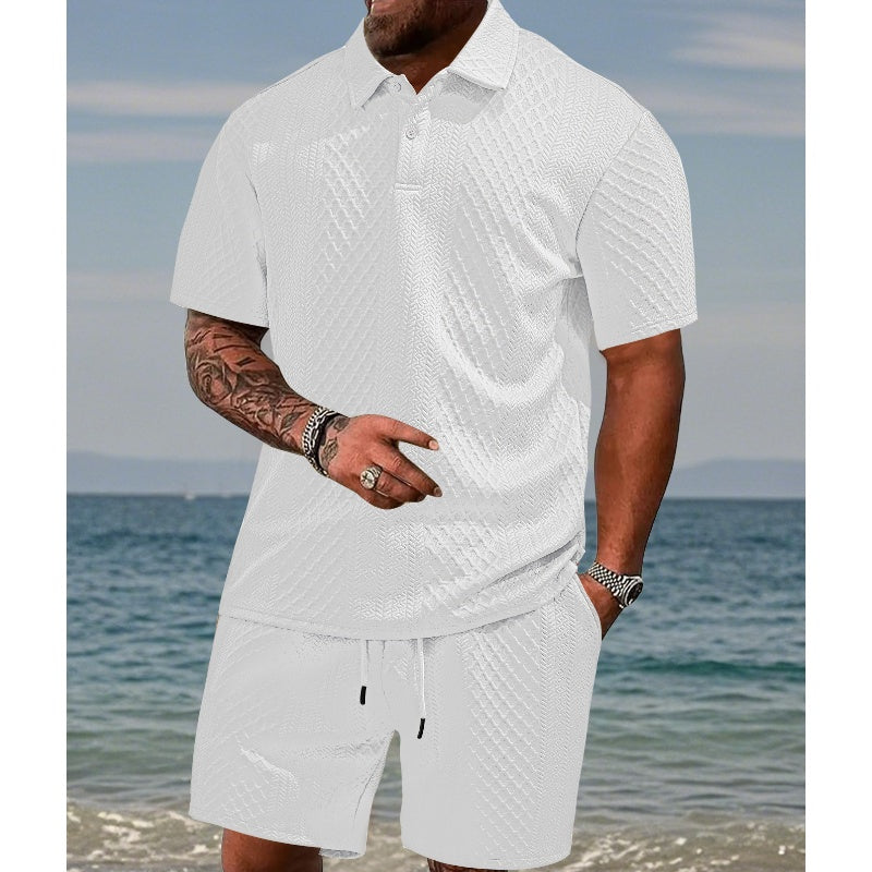 Gestreepte Heren Zomerset | Tweedelig | Korte Mouwen | Losvallend Gestreepte Heren Zomerset | Tweedelig | Korte Mouwen | Losvallend