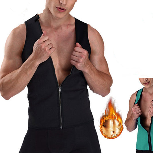 Fitness tanktop voor heren 🏋️♂️ | Ritssluiting & afslankend effect ⚡