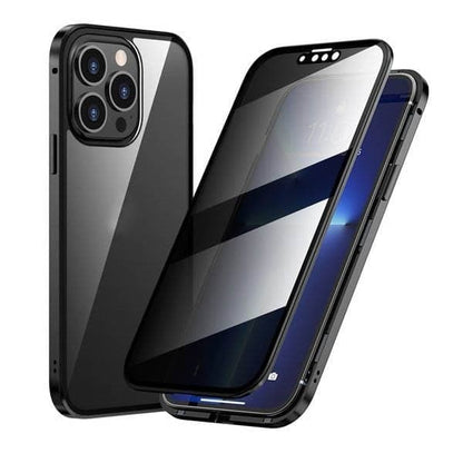 📱Magnetisch iPhone-hoesje met anti-spiegelglas en metaal