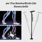 🦯 Multifunctionele opvouwbare wandelstok – met ingebouwd lampje, noodalarm, vierpotige voet en 5-traps hoogteverstelling✨