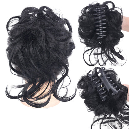 💥Hot Sale 💥- Haarstuk voor rommelige knot, golvende krullende chignon paardenstaart voor dagelijks gebruik