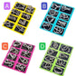 Metallische puzzelringen, acht sets blauw
