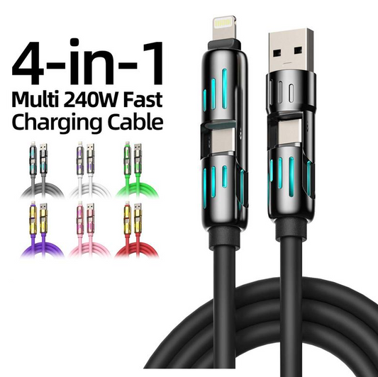 🔥4-in-1 USB-oplaadkabel voor snel opladen⚡
