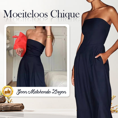 Jumpsuit zonder mouwen met zakken