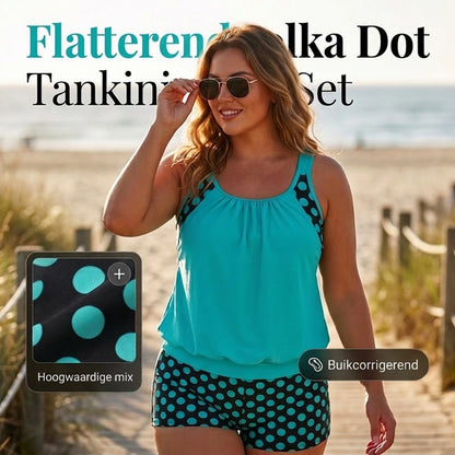Dames Tweedelig Polkadot Zwempak
