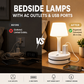 💡🔌 Slim Nachtlampje met Stopcontacten & USB-poorten – Verlichting + Oplaadmogelijkheden in Eén | Compact & Handig voor Slaapkamer en Nachtkastje