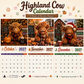 🐮📅【50% KORTING】Hooglandkoeien Kalender 2027 – Schattige Pluizige Koeien & Grappige Citaten | Vrolijke Wanddecoratie voor Thuis ✨