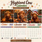 🐮📅【50% KORTING】Hooglandkoeien Kalender 2027 – Schattige Pluizige Koeien & Grappige Citaten | Vrolijke Wanddecoratie voor Thuis ✨