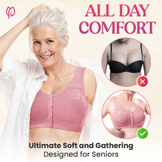 🎁⏰Comfortabele draadloze shaping bh met knoopjes aan de voorkant