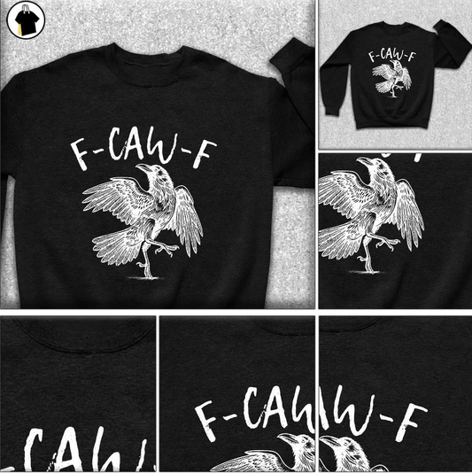 Grappig grafisch T-shirt met kraai