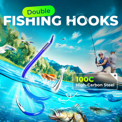 ⏳ Tijdelijke aanbieding⏳ 🎣 Dubbele Vishaken voor Kunstaas