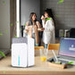 Ntelligent Entfeuchter - 220V mit Mehrfarbigen LED-Lichtern & Auto-Timer - Niedrige Energie & leiser Betrieb - Ideal für Schlafzimmer und Keller