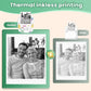 Top kerstcadeau 2026 🎅 XenGro Mini draagbare stickerprinter, mini thermische printer met 3 rollen papier, Bluetooth inktloze printpods, zakformaat labelmaker geschikt voor creatieve kinderen