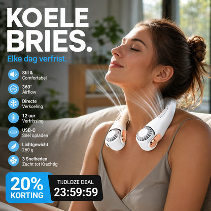 ❄️ Nek Air Conditioner ventilator - Ultra-rustige persoonlijke koeling voor de zomer