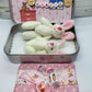 🔥Paas Beste Cadeau 50% KORTING - 🎁🐇Bunny Easter Pluche moeder en baby konijntjes in Pocket Tin: rollenspel broers en zussen Cadeau, Paascadeau