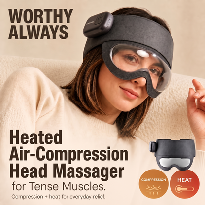 🎁⏰Thermische Verwarmde Luchtcompressie Hoofdmassager