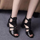 [35-40] Zachte onderkant holle dikke hak zachte leren Romeinse sandalen