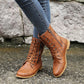 🔥🔥Gratis verzending👢Sale 49% korting - Orthopedische laarzen met ronde neus en zijrits voor dames