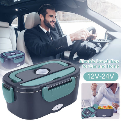 🍱⚡ 50% KORTING! Nooit meer koude lunches onderweg! Deze draagbare elektrische lunchbox van 60W verwarmt je maaltijd in 25-40 minuten, ook in de auto of vrachtwagen. 1,5L, lekvrij, met 12V- en 230V-aansluiting!