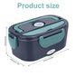 🍱⚡ 50% KORTING! Nooit meer koude lunches onderweg! Deze draagbare elektrische lunchbox van 60W verwarmt je maaltijd in 25-40 minuten, ook in de auto of vrachtwagen. 1,5L, lekvrij, met 12V- en 230V-aansluiting!