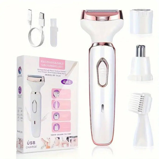 ⏰🎁4-in-1 Elektrische Draadloze Dames Lichaamshaar Scheermachine