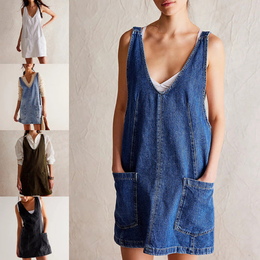 ⏰🎁Damesmode Rugloze denim rok