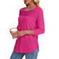 💕Laatste dag 50% KORTING👚Dames-Pleated Detail 3/4-Armel-Casual-Shirt