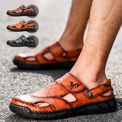 Ademende Comfortabele PU-Lederen Sandalen voor Heren