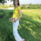 🔥2025 HOT SALE🔥Stretch Twill Cropped Broek met Wijde Pijpen