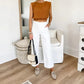 🔥2025 HOT SALE🔥Stretch Twill Cropped Broek met Wijde Pijpen