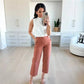 🔥2025 HOT SALE🔥Stretch Twill Cropped Broek met Wijde Pijpen