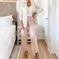🔥2025 HOT SALE🔥Stretch Twill Cropped Broek met Wijde Pijpen
