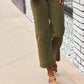 🔥2025 HOT SALE🔥Stretch Twill Cropped Broek met Wijde Pijpen