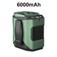 Multifunctionele 6000mAh tailleventilator met 100 standen en zaklamp