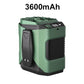 Multifunctionele 6000mAh tailleventilator met 100 standen en zaklamp