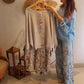 💥Dames loszittende blouse & bloemenprint wijdpijnbroek set