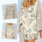 💕2026 HOT SALE 50% UIT💕 Satijnen Unieke Letter Print Kwastjes Shirt en Elastische Taille Korte Set
