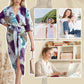 ⏰🎁Elegante tweedelige wikkeljurkset met aquarelmotief voor dames