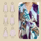 ⏰🎁Elegante tweedelige wikkeljurkset met aquarelmotief voor dames
