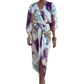 ⏰🎁Elegante tweedelige wikkeljurkset met aquarelmotief voor dames