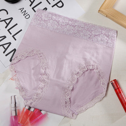 Dames Kanten Hoge Taille Katoenen Slipjes