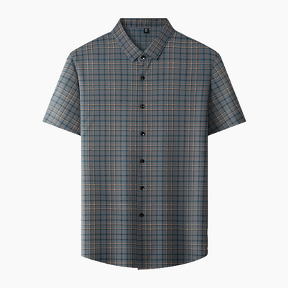 Chemise à carreaux décontractée à manches courtes pour hommes (50 % de réduction)