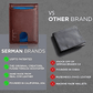 AirTag Wallet for Men - with Pop Up Aluminum Case Money Clip Slim Leather Slots Credit Card Holder RFID Blocking Bifold Minimalist Wallet