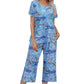 🎁Hot Sale 50% UIT⏳Slaapgoed Set met Gedrukte Top & Broek voor Vrouwen