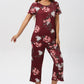 🎁Hot Sale 50% UIT⏳Slaapgoed Set met Gedrukte Top & Broek voor Vrouwen