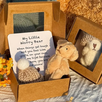 💖Vandaag: Koop 1 krijg 1 gratis!🎁Handgemaakte mini knuffelbeer in doos