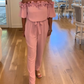 👗 Elegante Off-Shoulder Jumpsuit Met Volantdetails – Comfortabel, Vrouwelijk & Flatterend