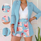 ⏰🎁Stijlvolle blazer en korte broek met bloemenprint voor dames