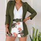 ⏰🎁Stijlvolle blazer en korte broek met bloemenprint voor dames
