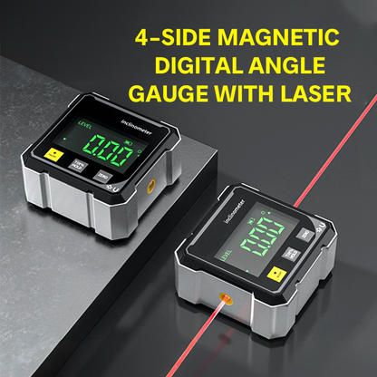 4-side magnetische digitale hoekmeter met laser